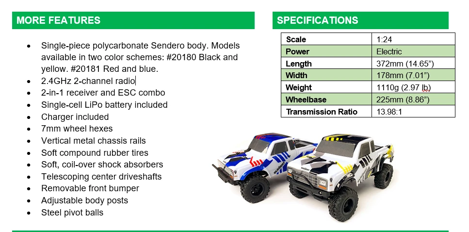TEAM ASSOCIATED Enduro24 Crawler RTR, Sendero Trail Truck, Red And Blue #ASS20181 5 TEAM ASSOCIATED Enduro24 Crawler RTR, Sendero Trail Truck, Red And Blue #ASS20181 - Image 4