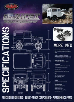 RC4WD Gelande II Truck Kit W/Cruiser Body Set -BUGGY,TRUCK,CAR Kits Store Z K0051 4