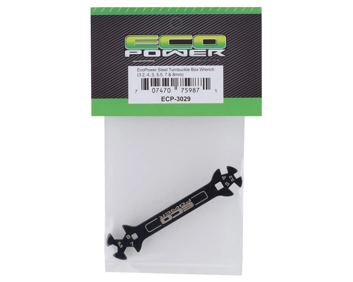 EcoPower Steel Turnbuckle Box Wrench (3.2, 4, 5, 5.5, 7 & 8mm) #ECP-3029 4 EcoPower Steel Turnbuckle Box Wrench (3.2, 4, 5, 5.5, 7 & 8mm) #ECP-3029 - Image 2