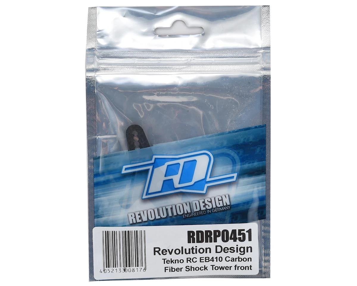 Revolution Design EB410 Carbon Fiber Front Shock Tower #RDRP0451 4 Revolution Design EB410 Carbon Fiber Front Shock Tower #RDRP0451 - Image 2