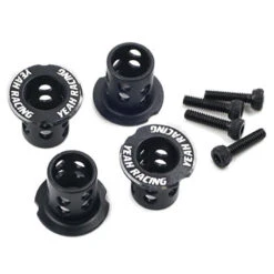 BUGGY,TRUCK,CAR Kits Store 39 YEAH RACING ALUMINIUM ADJUSTABLE BODY MOUNTS 4PCS BLACK #YA-0530
